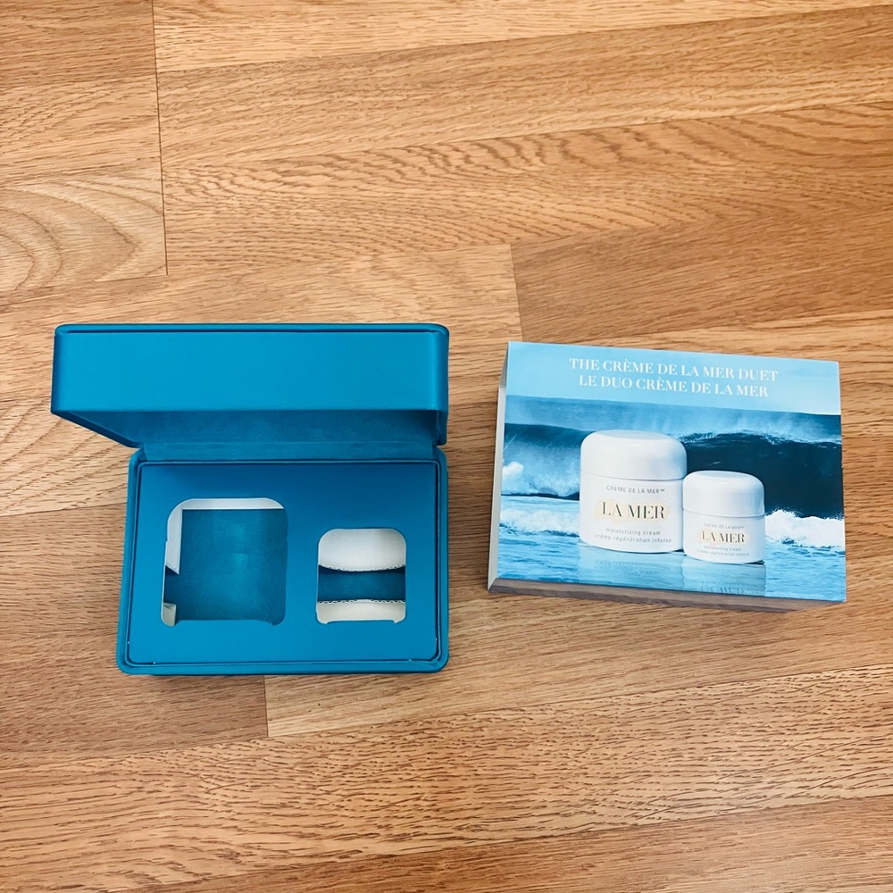 La Mer Box La Mer Jewelry Box Cosmetic Box Gift box Makeup Storage Box Teal New - Picture 4 of 9
